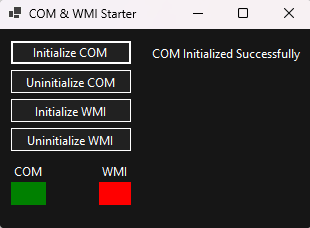 COM and WMI Library Initialization